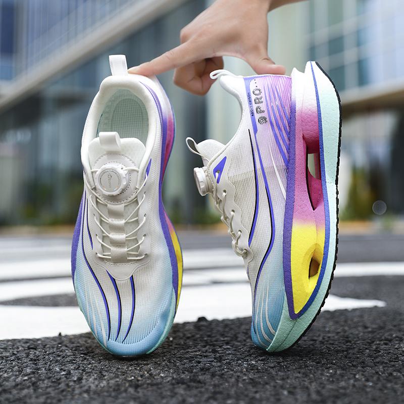 Men'S Sports Shoes Carbon Plate Running Shoes Male Marathon Sneakers Racing Shock-Absorbing Athletics Training Shoes For Women