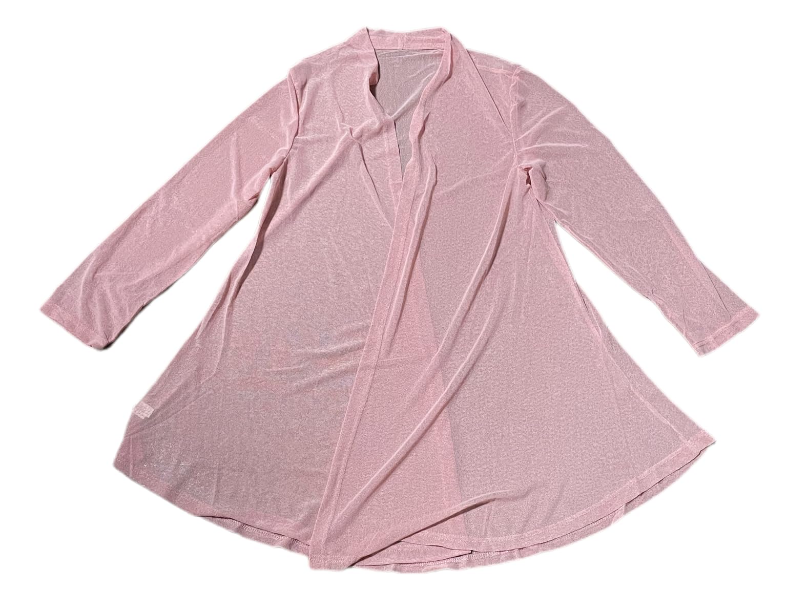 

солнце лето верхняя одежда Кардиган из кружева, длинный, без воротника, прозрачный, многослойный, пляжная одежда, защита, рукава три четверти, женский топ, без пуговиц, розовый