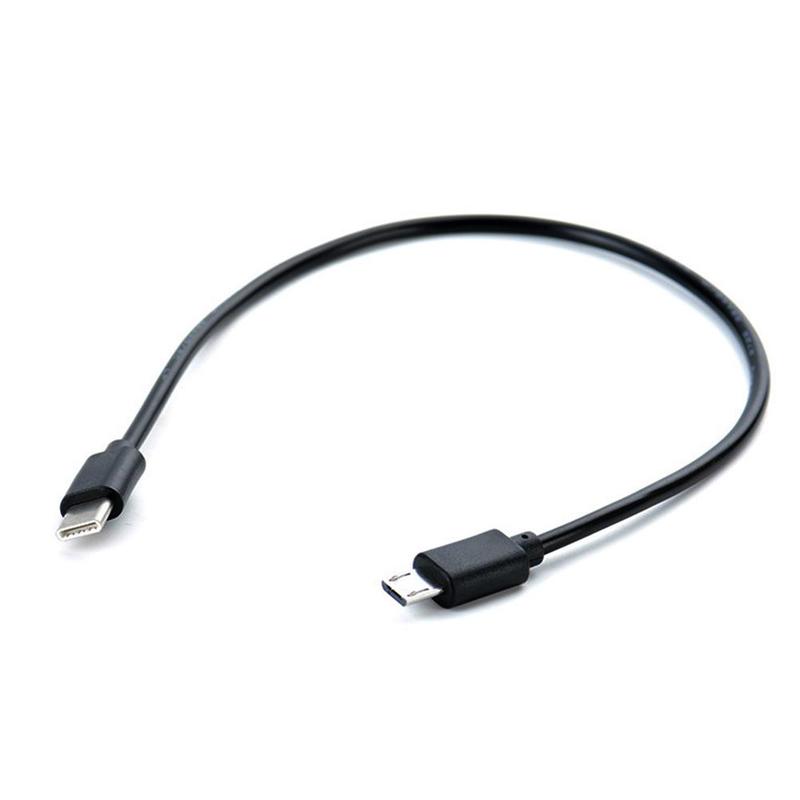 30cm/100cm Type C To Micro USB Cable Black USB-C Male To Micro USB Male Cable For Huawei For Xiaomi