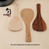 ZISIZ Non-Stick Wooden Rice Paddle & Serving Spoon Set