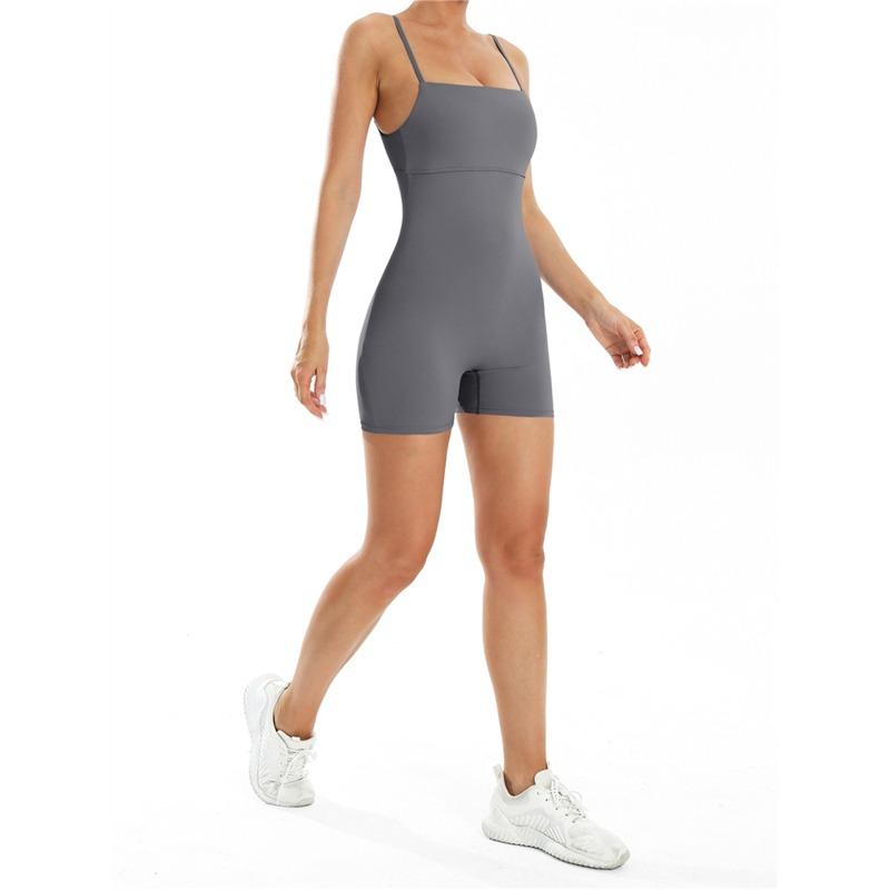 Peach Hip-lifting Tight-fitting One-piece Yoga Wear for Women, Nude-feeling Quick-drying Sports Back-beautiful Fitness Wear Short Suit