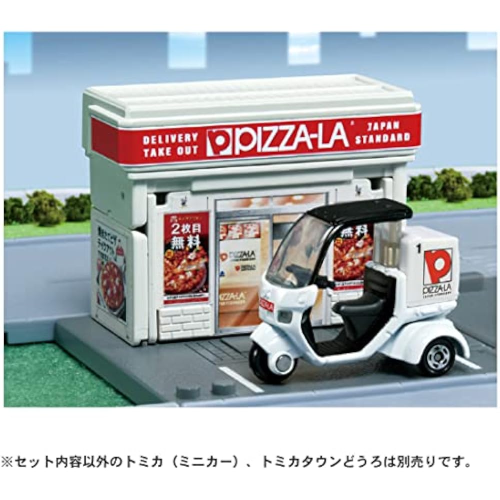 TAKARA TOMY (TAKARA TOMY) Tomica Tomica Town Pizzara (with Tomica) Minicar Toy, Ages 3 and up