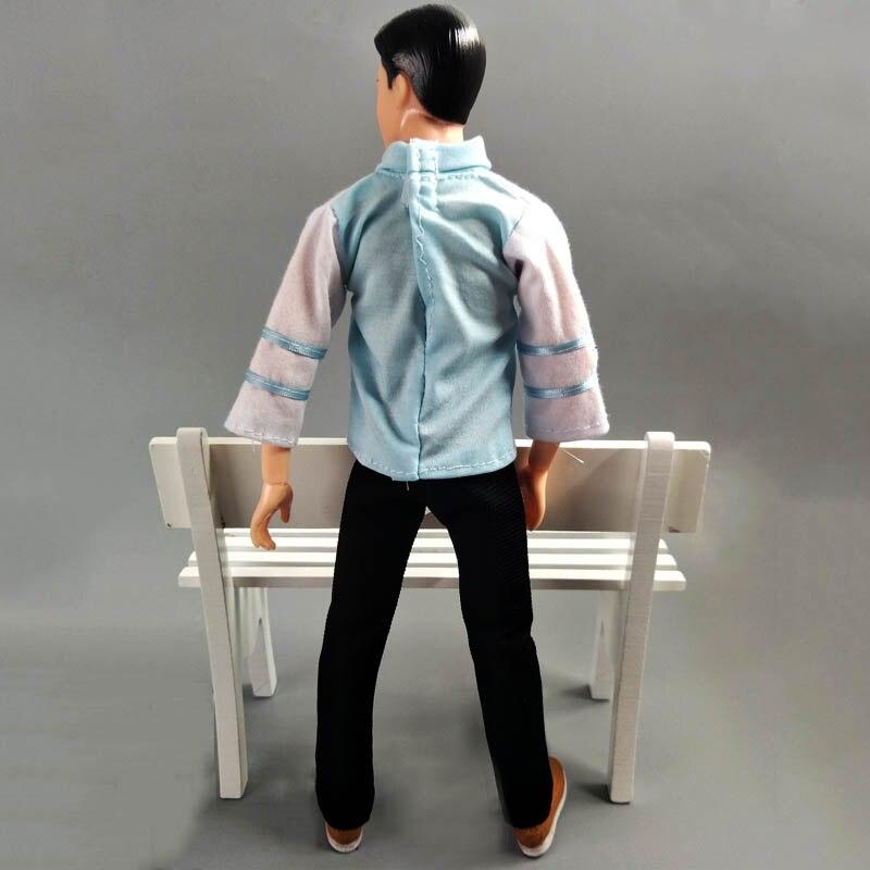 1/6 Boy Doll Clothes For Ken Doll Outfits Red Blue Shirt & Black Trousers Pants Clothes For Barbie's Boyfriend Ken Prince Doll