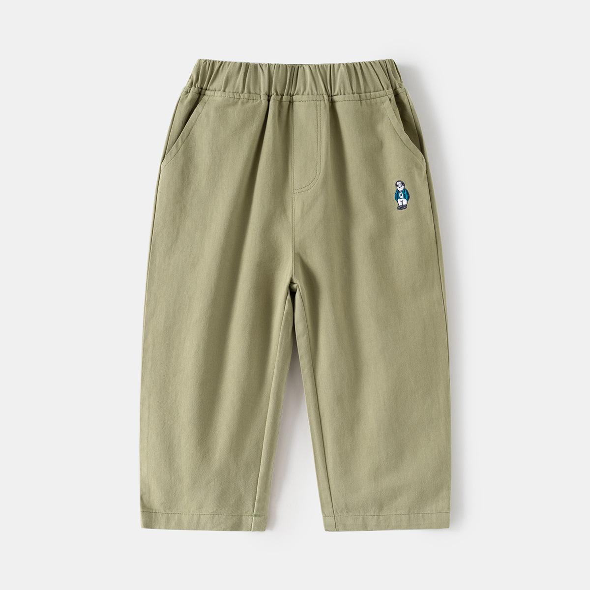 

Мальчики хлопковые тканые длинные брюки весна и осень детская одежда детские детские мальчики повседневные брюки 130cm