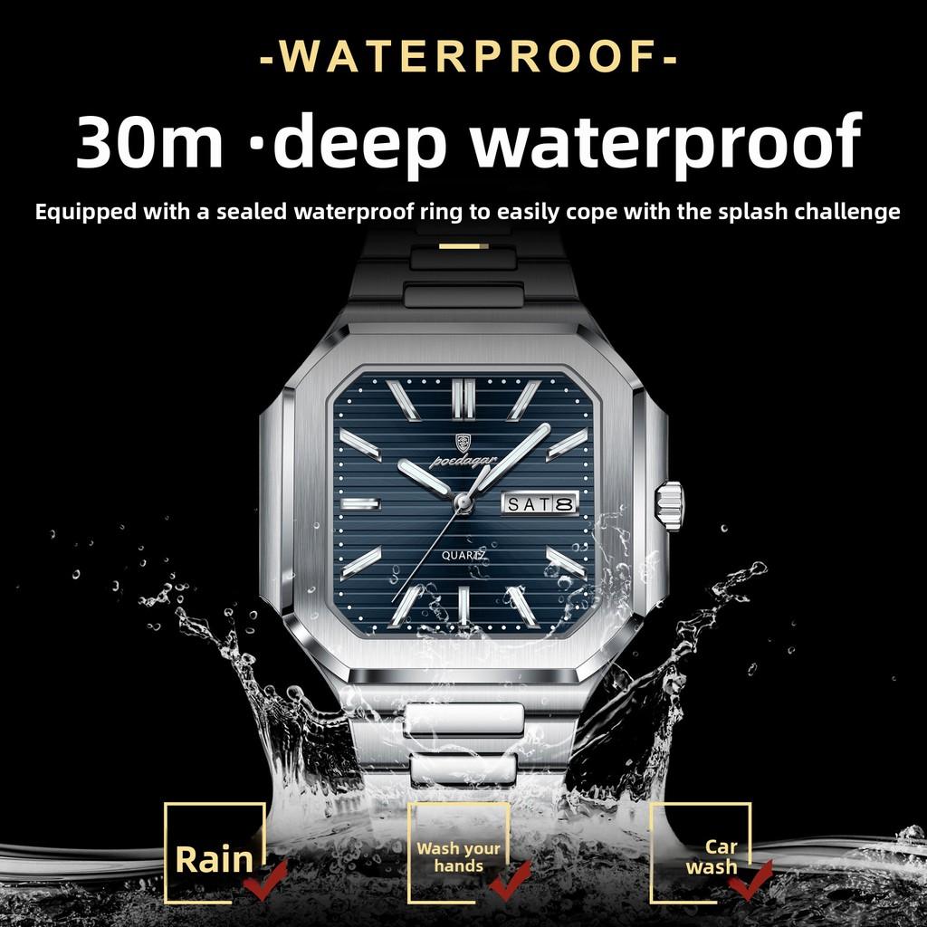 Classic Mens Waterproof Quartz Watch With Luminous Dial For Business Professionals