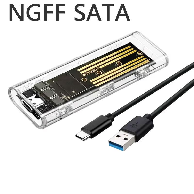 Xiaomi M.2 NVME PCIe NGFF SATA Dual Protocol SSD Case Clear USB Type C 10Gbps PCI-E M2 SSD Transparent External Enclosure Hard Disk Box