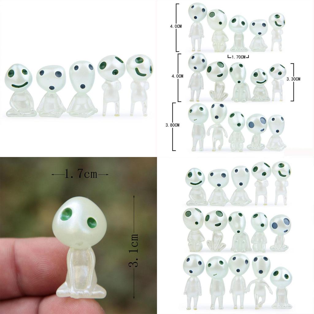 Enchanting Mini Mononoke Luminous Tree Elves Doll Ornament For Micro Landscape Bonsai