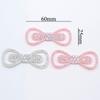 10Pcs 60*25mm Padded Rhinestone Bow Tie for DIY Clothes Hat Sewing Patches Headwear Hair Clips Decor Appliques Accessories