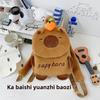 Handbag Capybara Plush With Orange Pendant Design Ugly And Cute Phone Bag