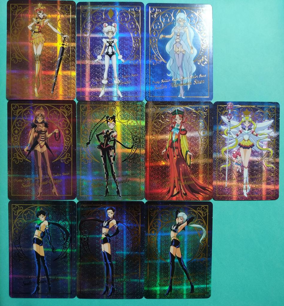 Gör det själv 20 st/set Sailor Moon Förgyllning Självkontroll Samla Signatur Handelskort Anime Tecknad Julklapp
