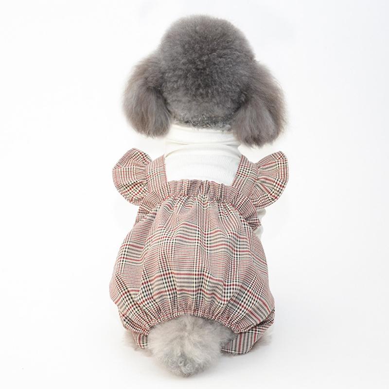 Summer Dog Clothes For Small Dogs Puppy Classic Butterfly Sleeve Jumpsuit Chihuahua Dress York Fashion Pet Costume Suit Overalls