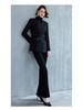 Black Fashion Women's Business Suit - Slimming Micro Flare Pants