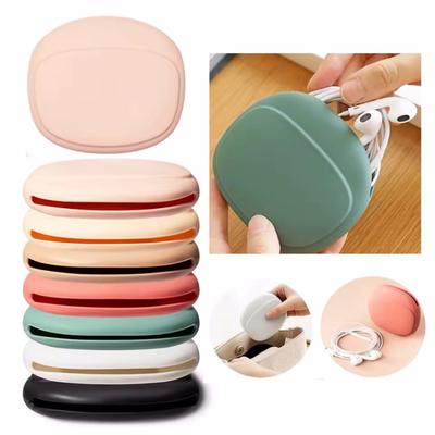 Hot Selling Silicone Earphone Storage Bag Portable Earphone Cable Data Cable Storage Box EVA Earphone Cable Bag Accessories