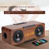 Wooden Bluetooth Speaker with Clock U Disk TF Card Support Home Desktop Stable Connection