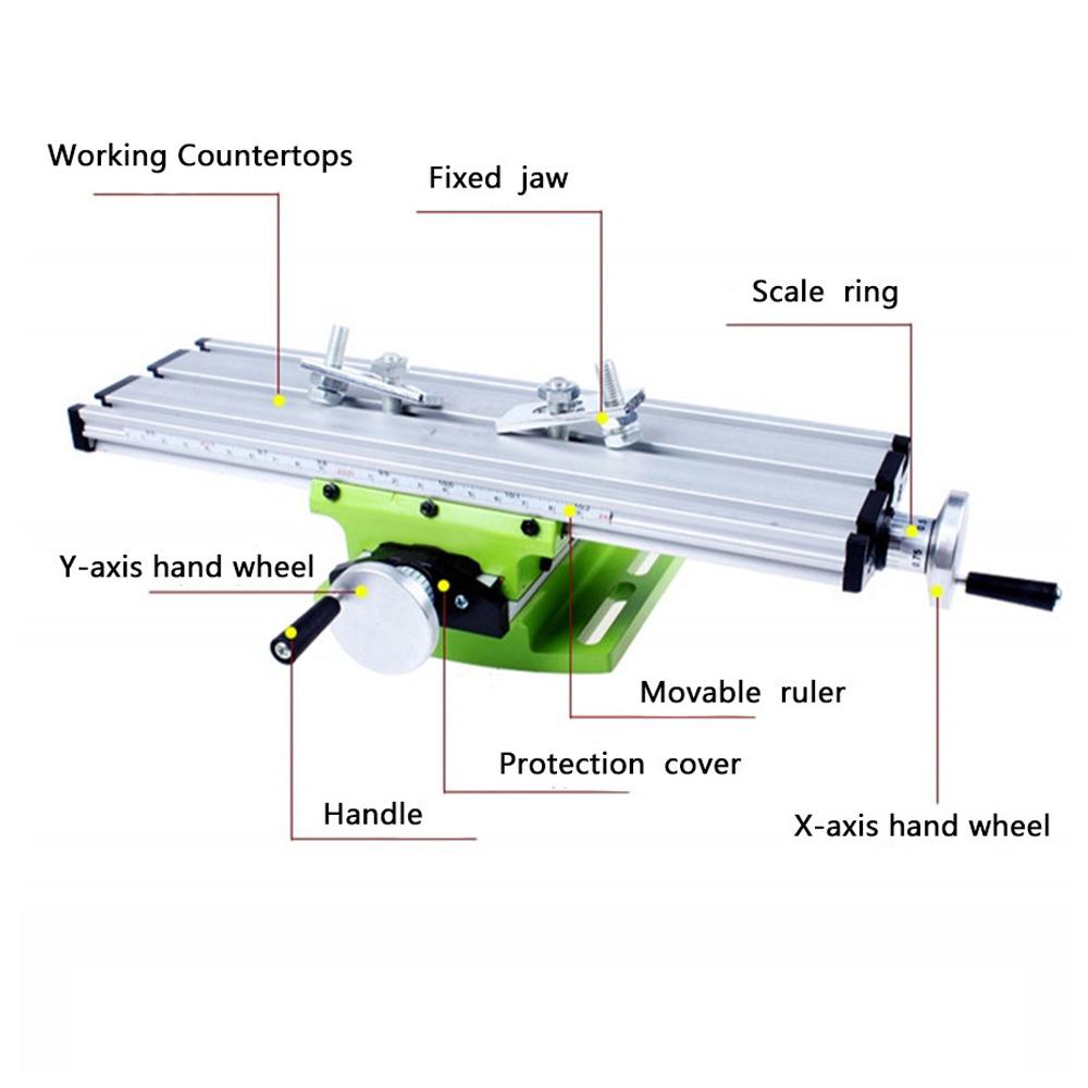 Mini Bench Drill Milling Machine with Cross Worktable and Slide for Precision Drilling