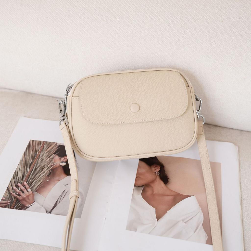 Cowhide New Casual Women's Shoulder Explosive Small Bag Versatile Small Fresh Women's Mobile Phone Change Bag Genuine Leather