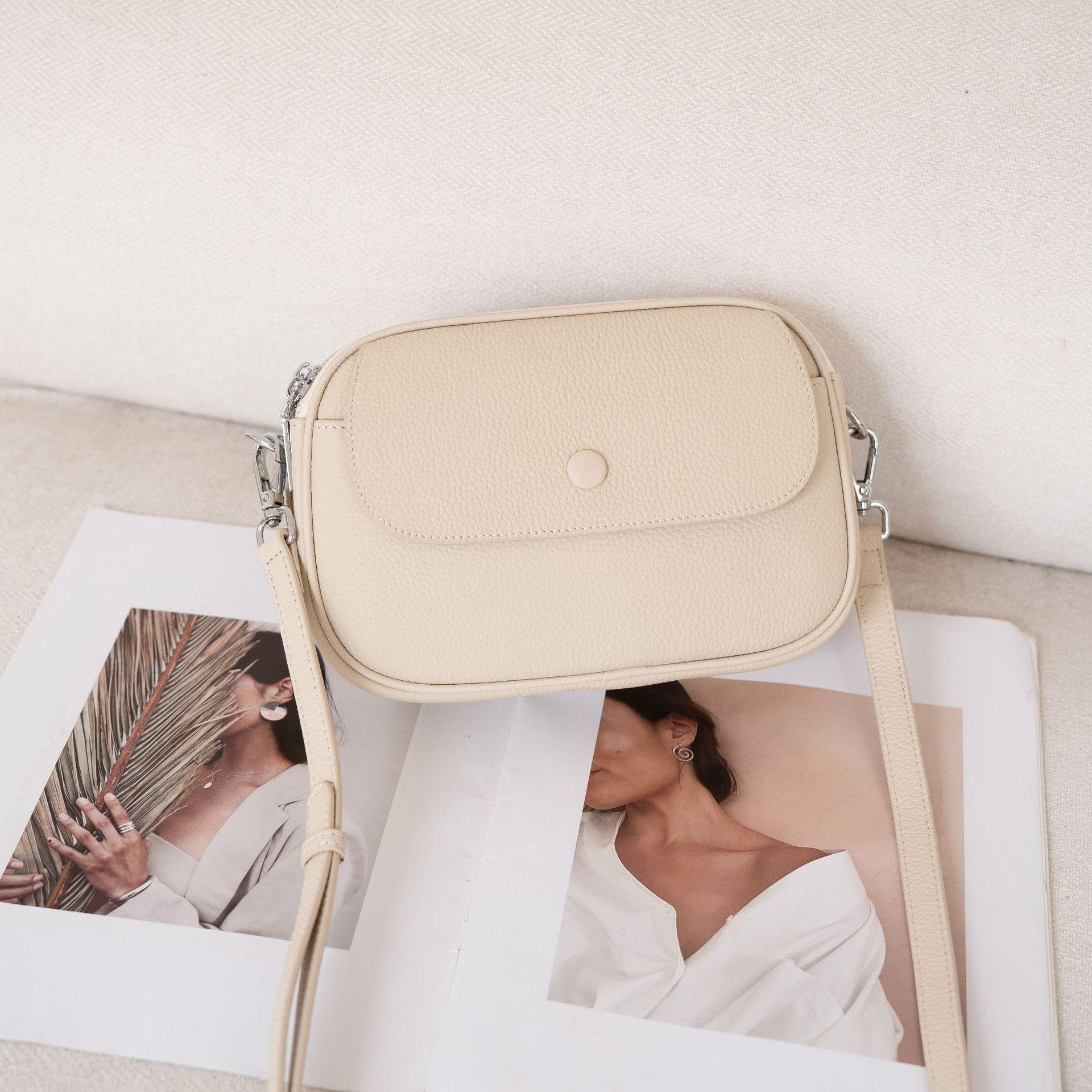 

Воловья кожа Новая повседневная женская наплечная взрывная маленькая сумка Универсальная маленькая свежая женская сумка для мобильного телефона и мелочи Натуральная кожа белый