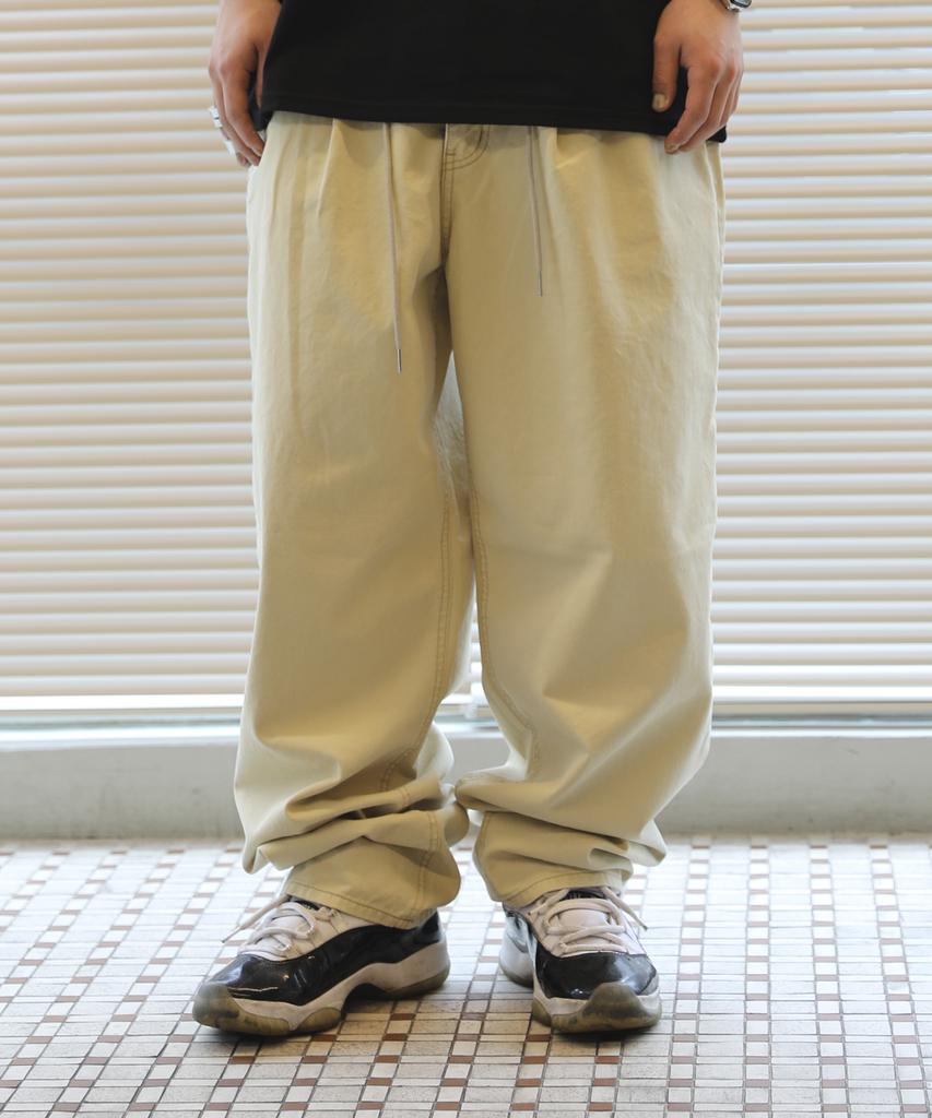 Bieseulaebis Mid 90 Baggy Cotton Pants Beige
