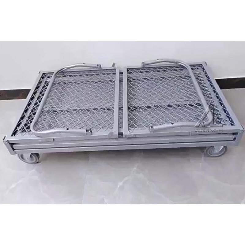 Heavy-Duty Foldable Warehouse Cart with Fence