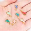 2pcs 6pcs 10pcs Stainless Steel Pendant Enamel Dolphin Charms for DIY Bracelet Jewelry Making Necklce Keychain Pendants Earrings