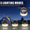 USB Rechargeable Portable Camping Tent Light 3 Modes Waterproof Outdoor Tent Lamp Lightweight Night Hanging Hook Emergency Lamps
