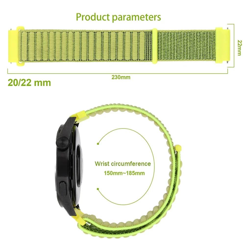 22mm Velcro Strap for For Redmi Watch 5 Active/Lite Nylon Loop Band Xiaomi Watch S4/S3/S2 46mm/S1 Pro/color 2 Braided Bracelets