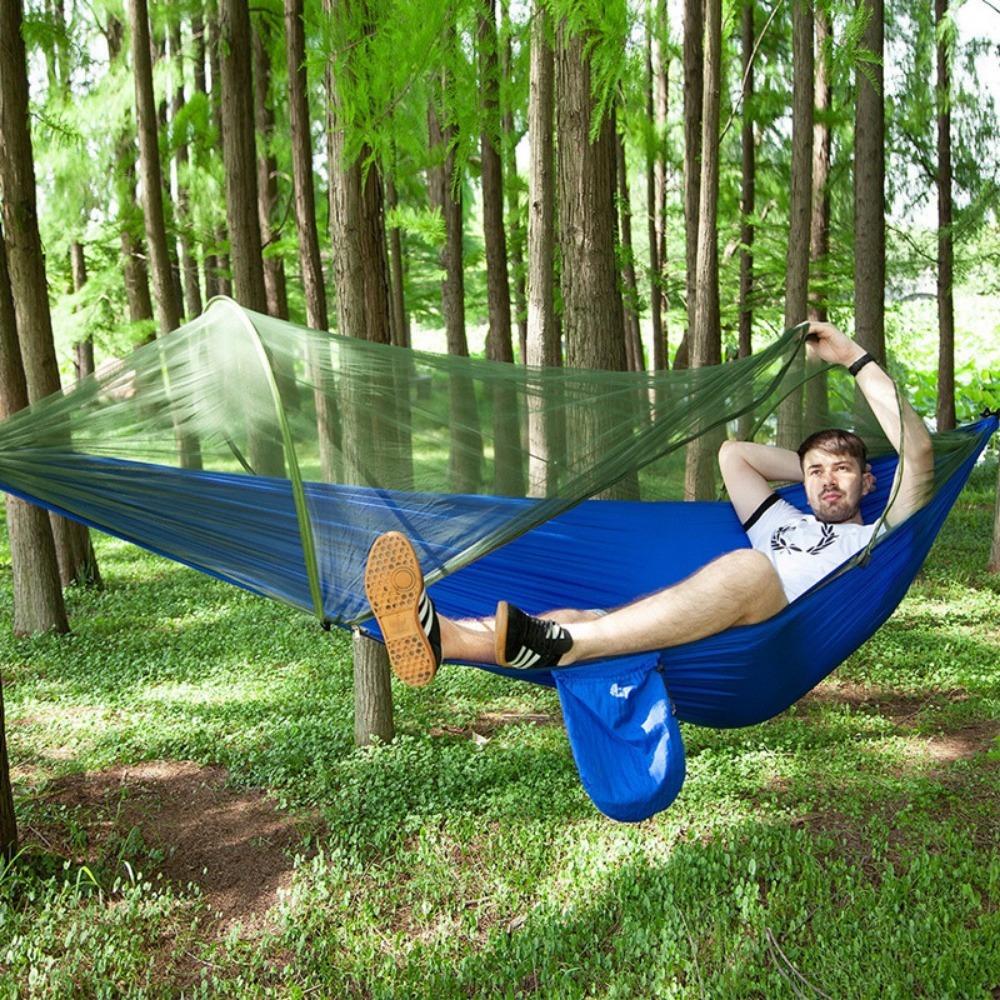 Camping Hammock With Mosquito Net, Portable Outdoor Hammock, Swing Sleeping Hammock, Camping Supplies