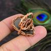 Natural Labradorite Gemstone Handmade Copper Wire Wrap Ring Size 8.5 c1E22