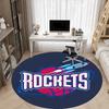 1pc Rockets Basketball Office Round Area Rug,  Under Office Chairs Bedroom Living Room Home Decor a0926188
