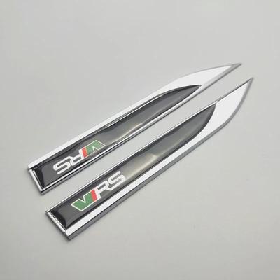 2ks x Samolepka s kovovým odznakem na bočním blatníku pro VRS Octavia Kamiq Kodiaq Karoq Superb Fabia Rapid