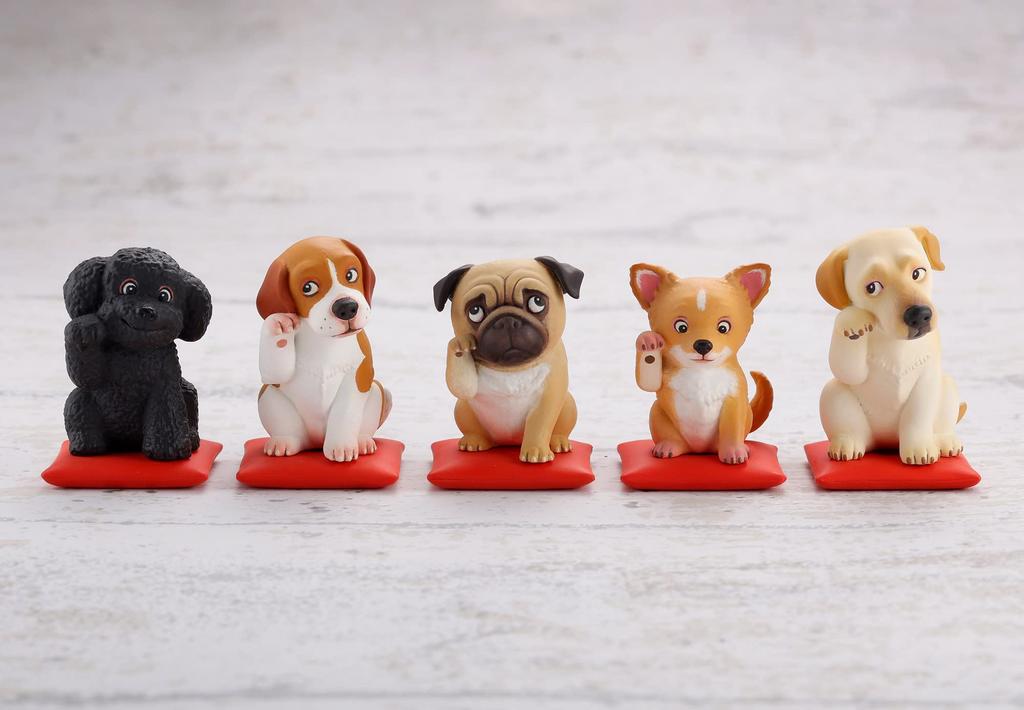 Kunio Lucky Dog 2 PVC Painted Finished Product 6 Pieces BOX Sato's