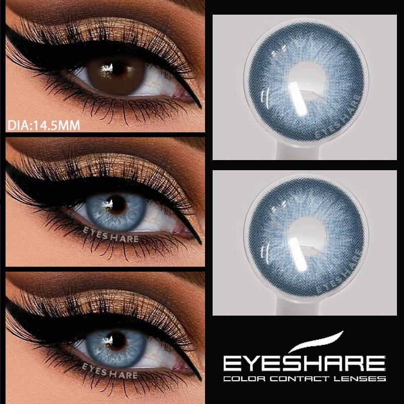 1 Pair Colored Pupils for Gray Color Eyes Green Color Contact Lenses Cosmetics Natural Blue Lenses for Makeup Yearly