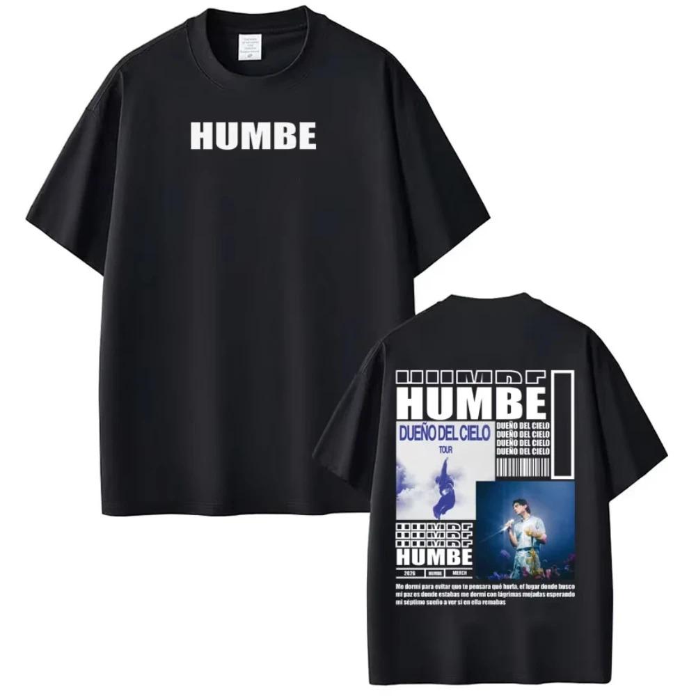

Humbe Dueno Del Cielo Album 2026 Tour Tshirts Short Sleeves Hip Hop Gothic Punk Tshirts Unisexs Women Fashion Oversized Tshirts S