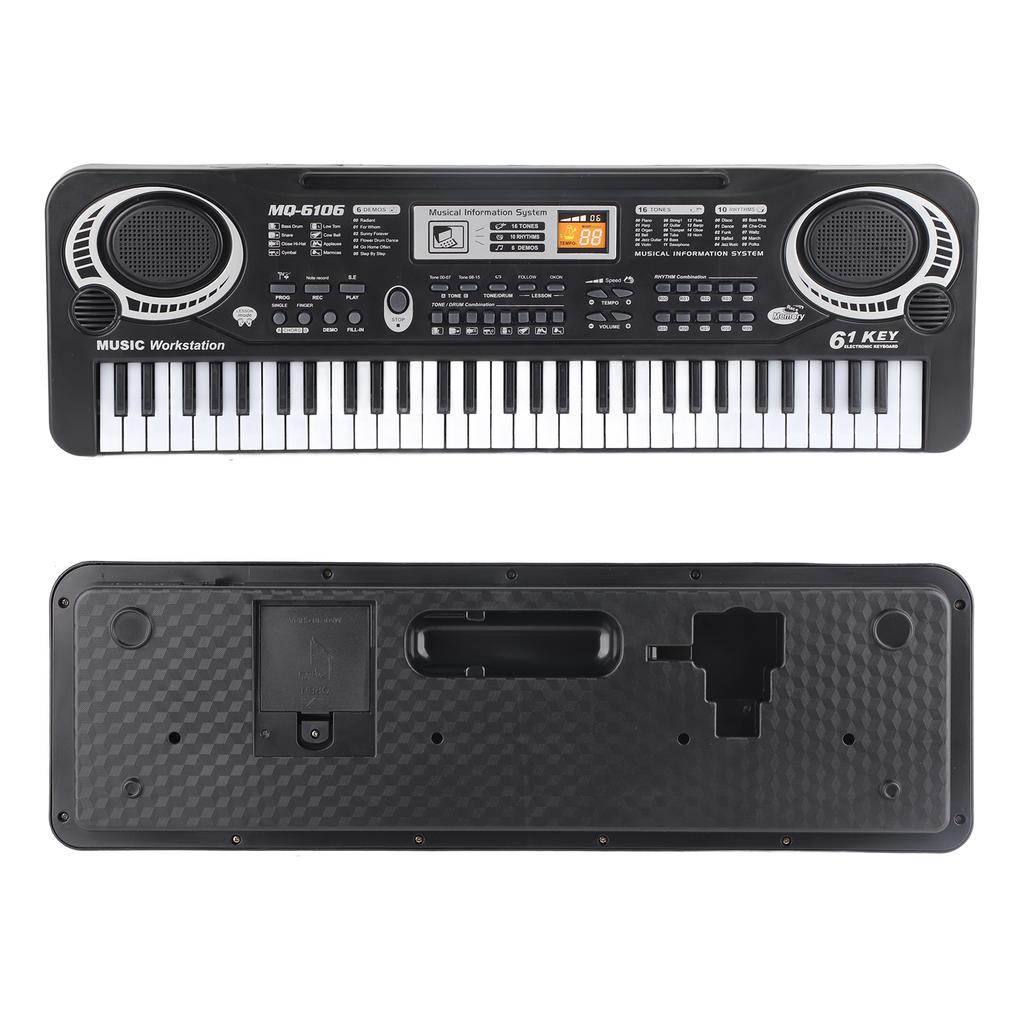 Tastiera Digitale Elettrica 61 Tasti Pianoforte Strumenti Musicali Giocattolo per Bambini con Microfono