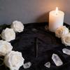 Gothic Black Long Sword Pendant With Cross Chain For Women