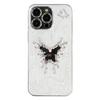 For iPhone 15 Pro Max Case Electroplated Epoxy Metal Decor TPU+Acrylic Phone Cover Precise Cutouts