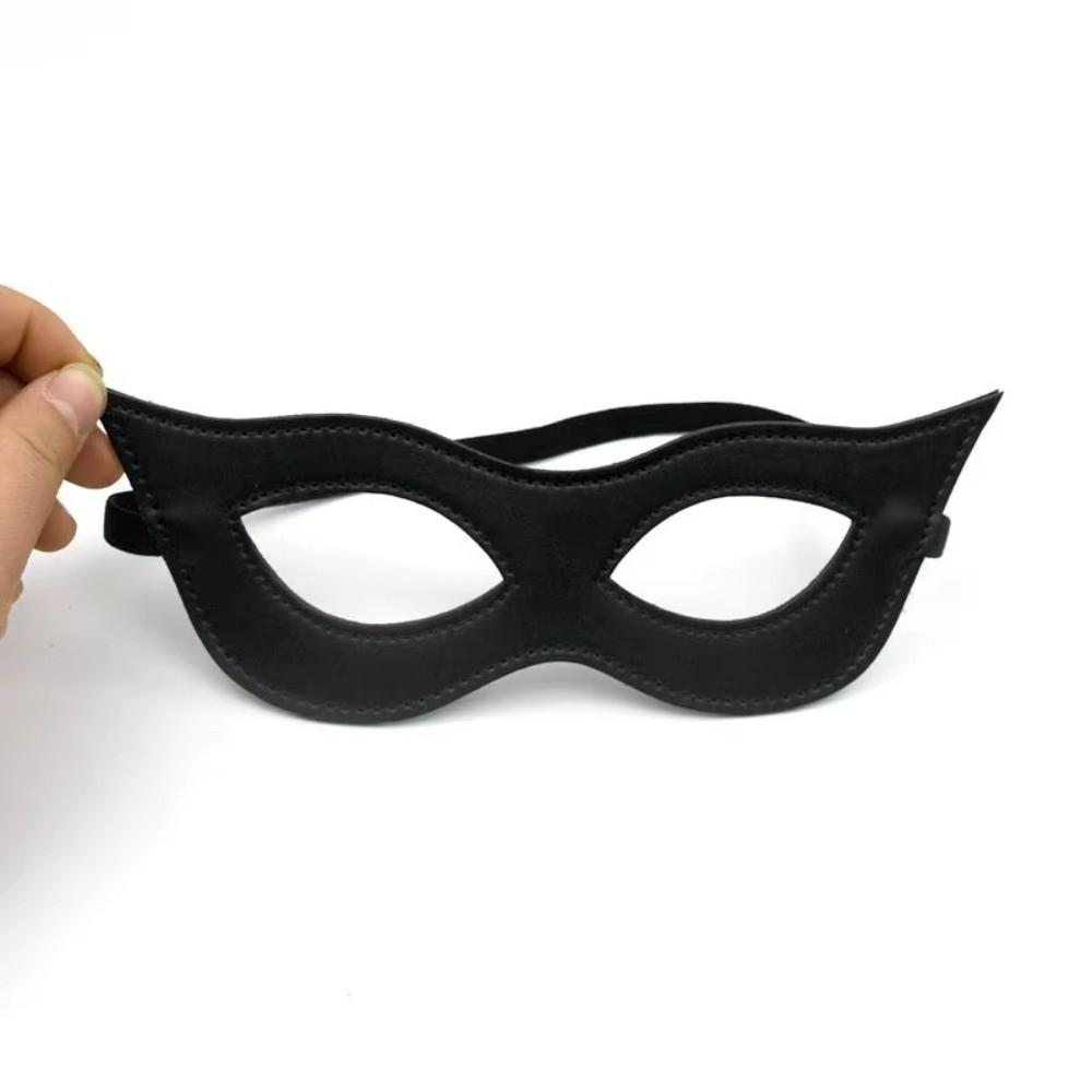 Handsome PU Leather Mask Masquerade Cosplay Mask Unisex Half Face Mask Masquerade Ball
