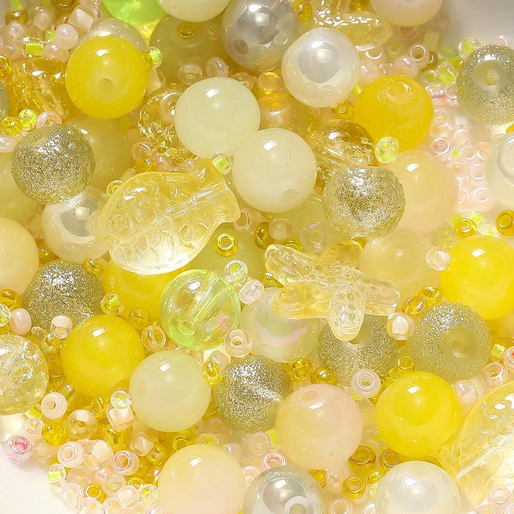 20g/Lot 8mm Mixed Glass Irregular Shape Charm Seed Loose Beads for Handmade DIY Necklace Bracelets Jewelry Accessories
