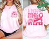 I Wear Pink for Breast Cancer Print Women TShirt Pink Ribbon Support Squad Shirt for Women Fashion Casual Clothes Summer Tshirt