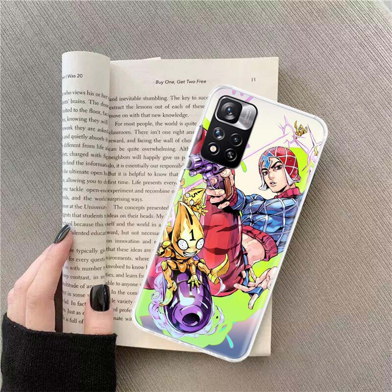 JoJo Kira Yoshikage Killer Queen Phone Case For Redmi Note 13 12 Pro Plus 14 15 Pro 5G 11 11T 11E 11S 10 Pro 10S 9 9S Cover Cell