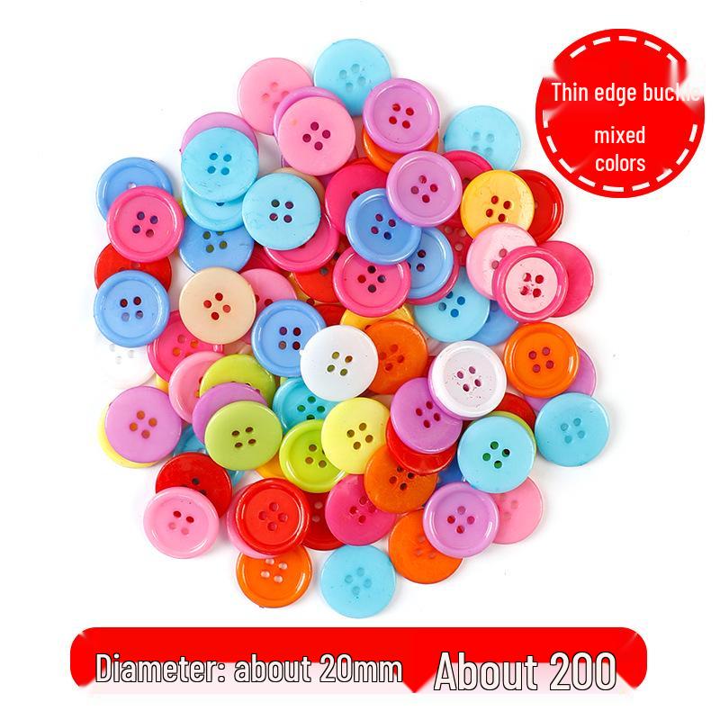 Kindergarten Creative DIY Colorful Resin Button Kit for Kids