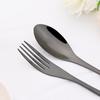 24pcs Black 304 Stainless Dinnerware Set Sharp Steak Knife Fork Coffee Spoon Cutlery Set Stainless Steel Flatware Silverware Kitchen Tableware