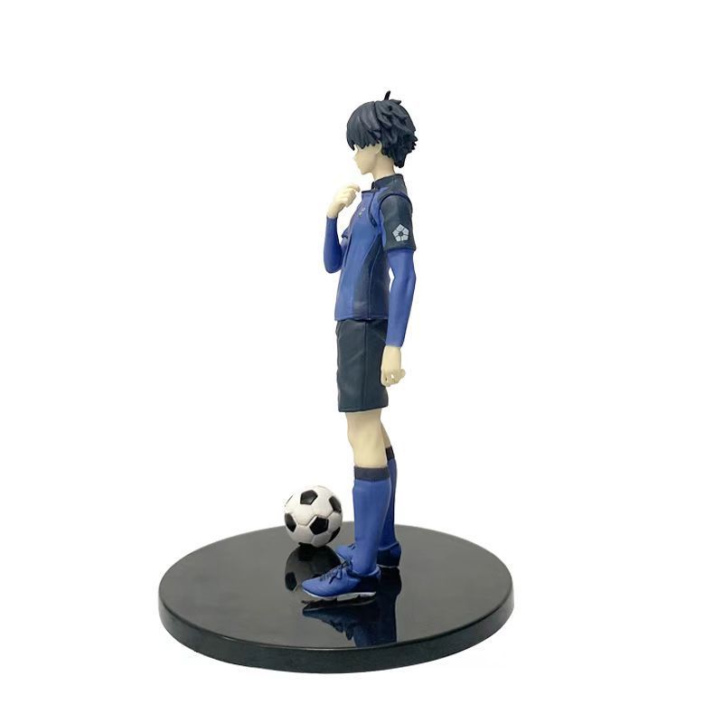 Blue Lock Pvc Collectible Figure With Assembly For Desk Decor