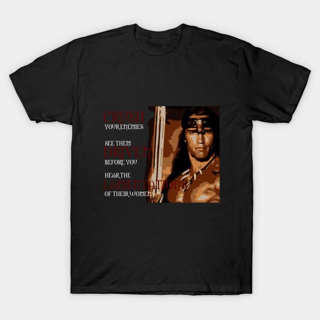 Men Black Print T-shirt Conan The Barbarian - What Is Best In Life? No-Cut Transfer Paper Print Cotton Tshirt - Men s Summer ... S разноцветный