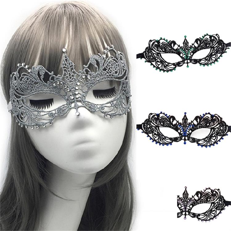 Half Face Mask Rhinestone Party Mask Antique Mask Nightclub Queen Eye Mask Gift