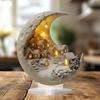 Eid Al Fitr, Acrylic, Lunar New Light Moon Brand, Snowhouse, Desktop Decoration Ornaments, Living Room and Bedroom Ornaments, Home Furnishings