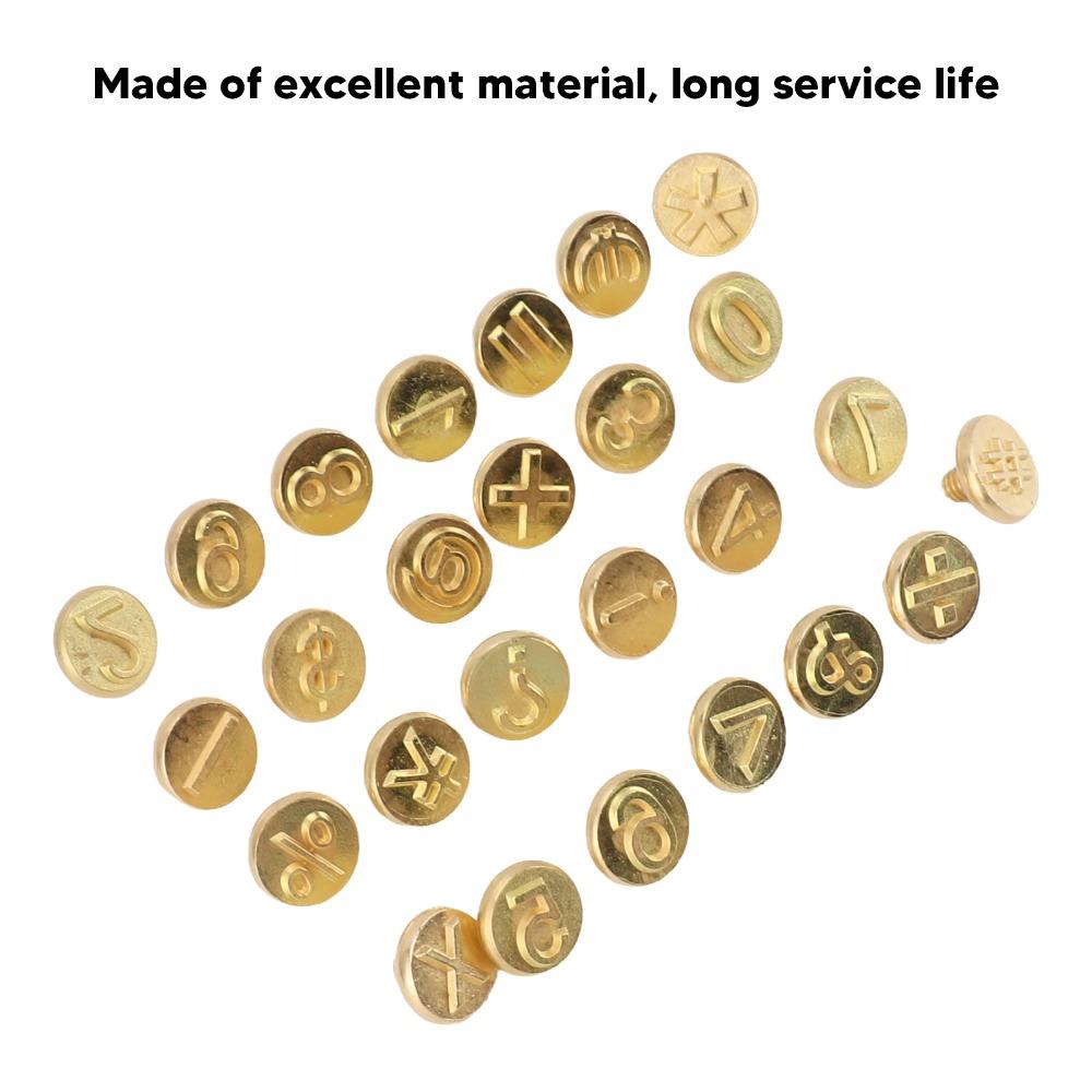 28Pcs Different Sizes Pyrography Head Kit Gold Brass Pyrography Tip For Wood Burning