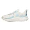 Anta Lingyun Leather Patchwork Cushioning Slip Resistant Abrasion Resistant Low top Running Shoes Men's White Blue 112145541R-1