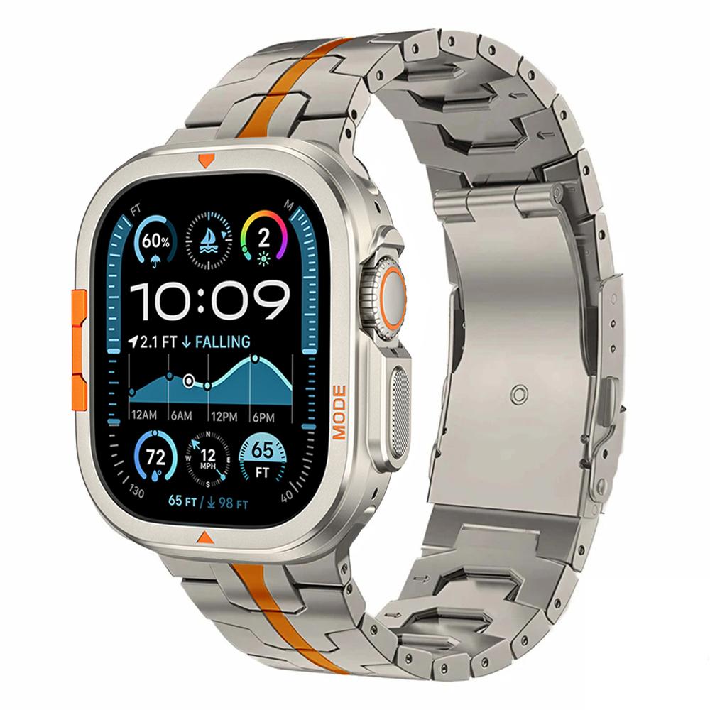 Luxury Case+Strap For Apple Watch Series10 46mm Titanium Metal Bracelet Hard Frame Protect Cover For Iwatch Ultra 2/1 49mm 44mm 45mm Band