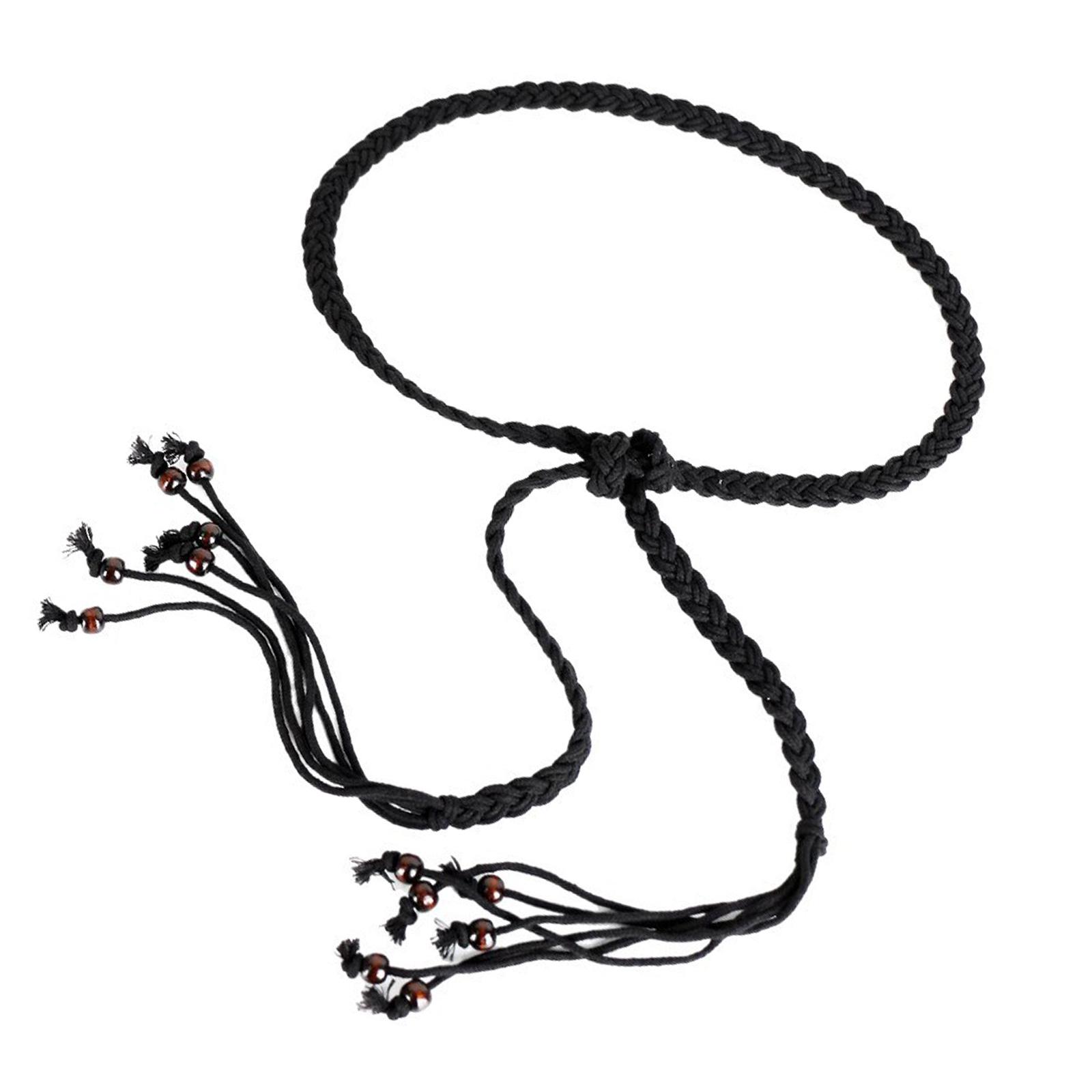 Elegant Crochet Rope Belt Cotton Braided Waistband Knotted Waist Rope For Various Occasion Women Everyday Wear Decors